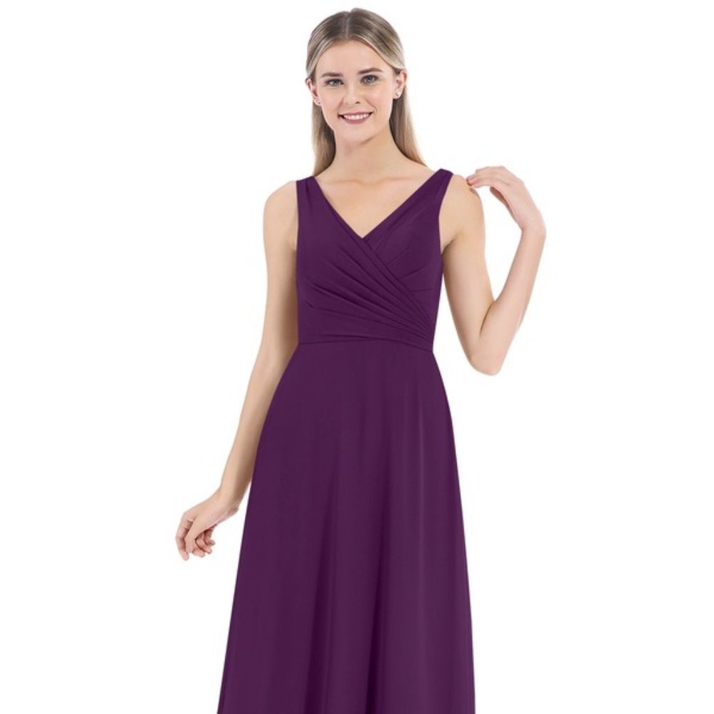 Azazie Nala bridesmaid gown GRAPE